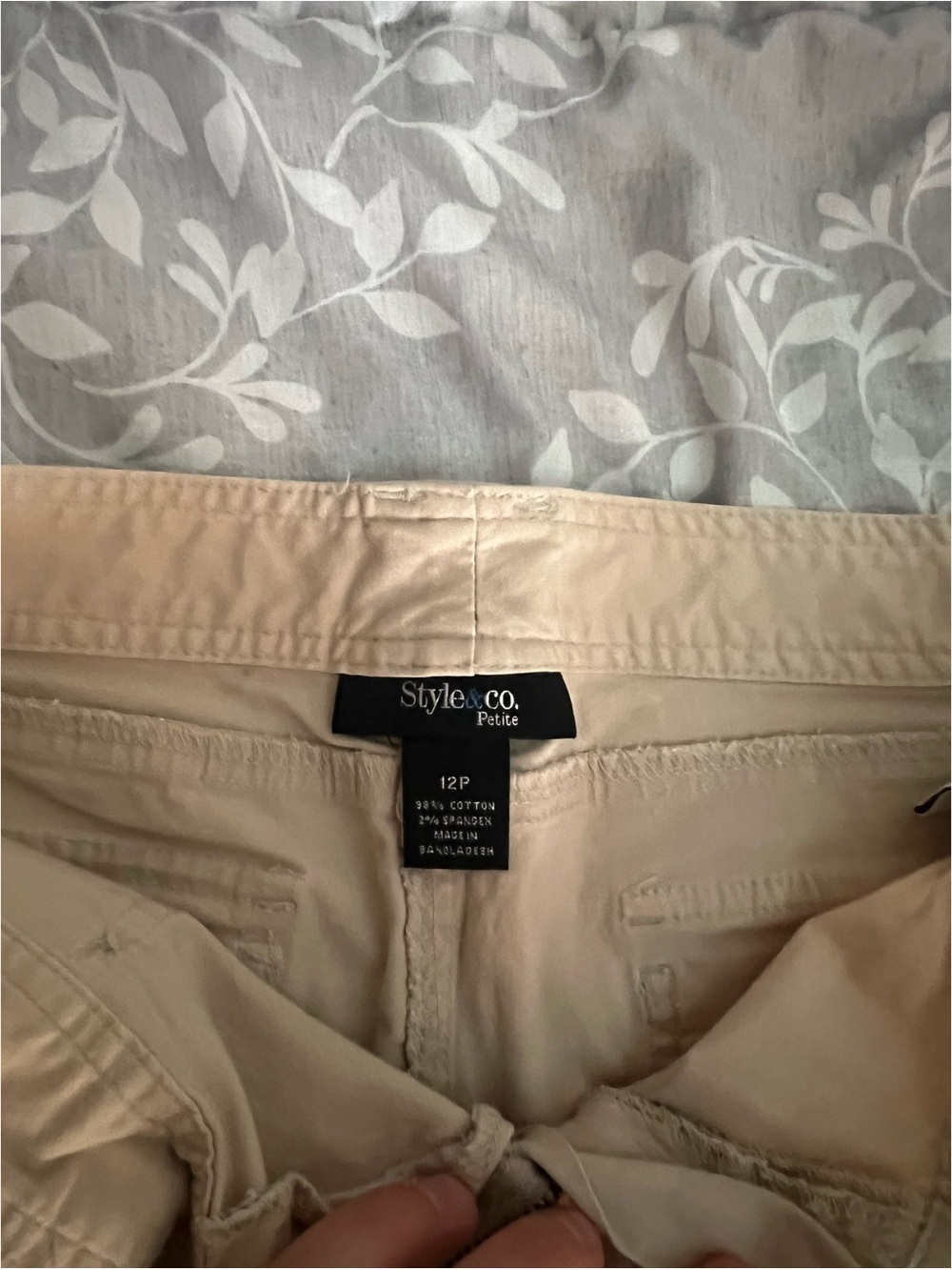 Style & Co. Tan Cargo Pants with Utility Pockets - Picture 3 of 6